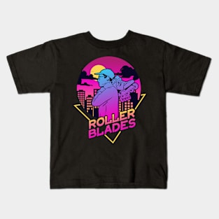 Vintage Rollerblades Gift Roller Skating Retro Design Kids T-Shirt